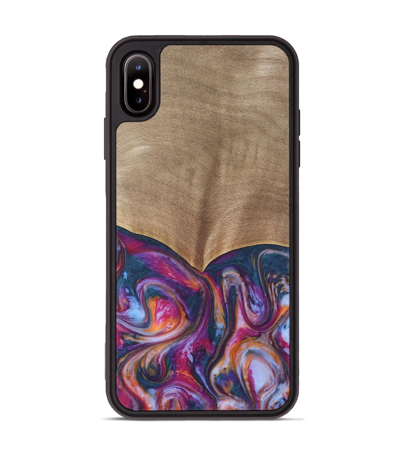 iPhone Xs Max Wood Phone Case - Rivah (Blue, 739756)