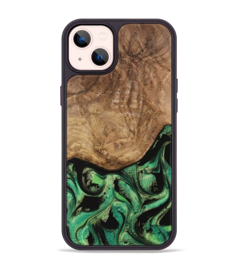 iPhone 14 Plus Wood Phone Case - Gigi (Green, 739766)