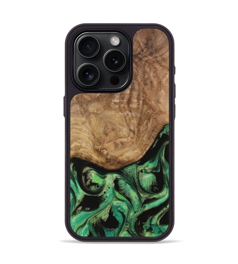 iPhone 15 Pro Wood Phone Case - Gigi (Green, 739766)