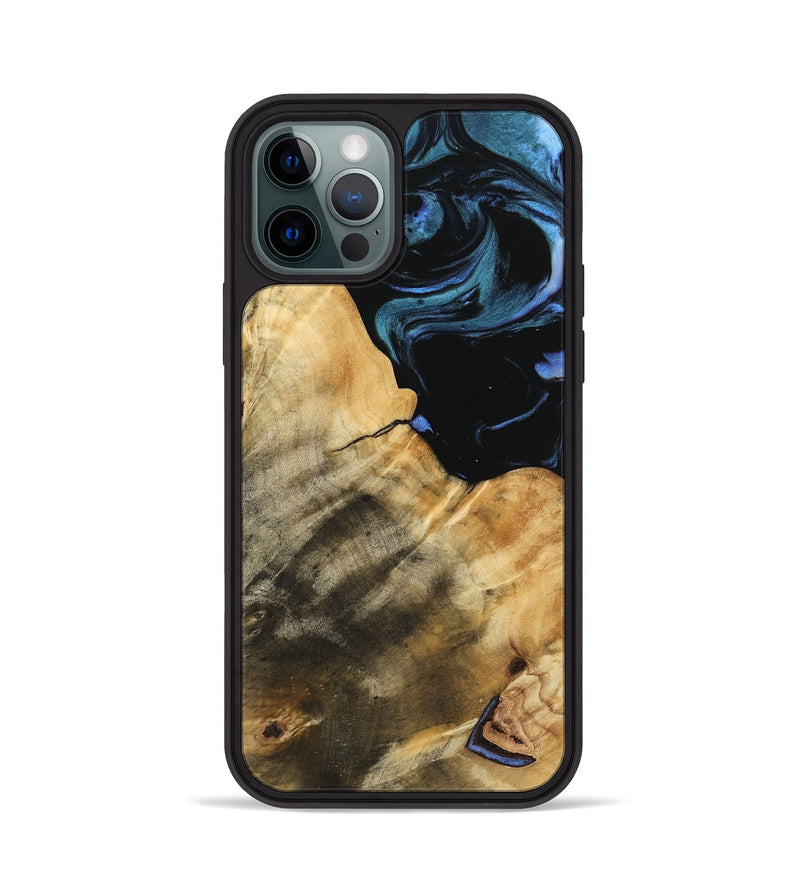 iPhone 12 Pro Wood Phone Case - Rejean (Blue, 739777)