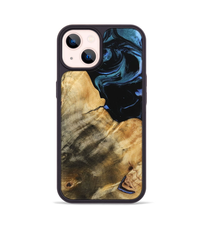 iPhone 14 Wood Phone Case - Rejean (Blue, 739777)