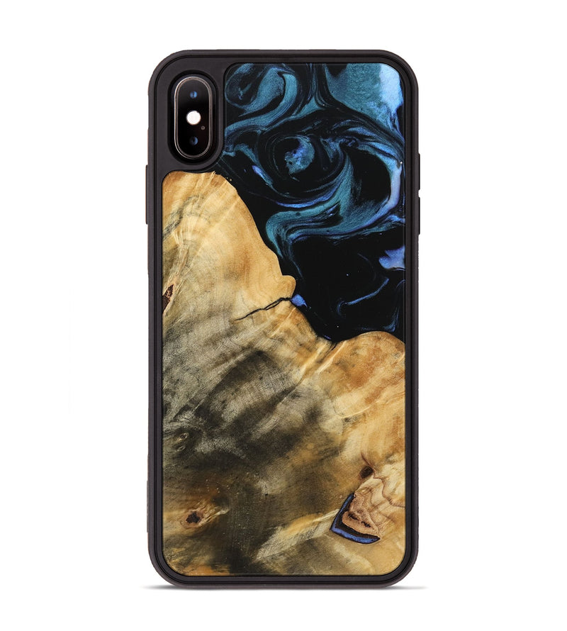 iPhone Xs Max Wood Phone Case - Rejean (Blue, 739777)