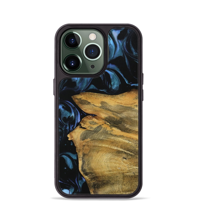 iPhone 13 Pro Wood Phone Case - Ivette (Blue, 739791)