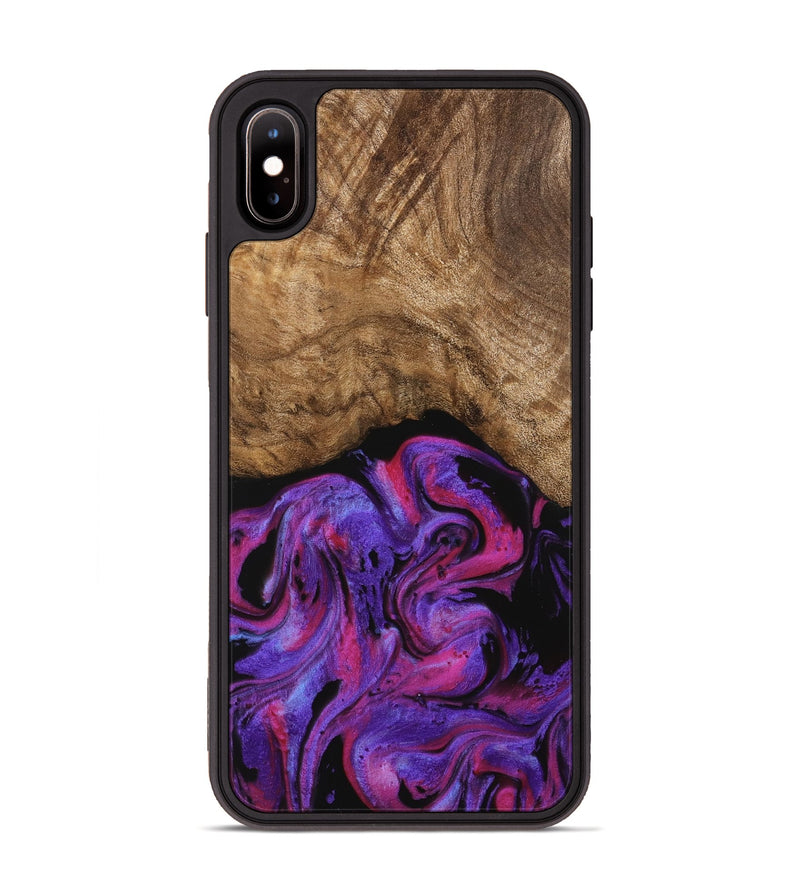 iPhone Xs Max Wood Phone Case - Bobbi (Purple, 739807)