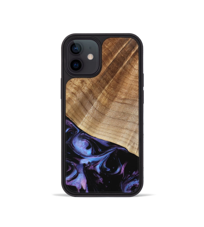 iPhone 12 mini Wood Phone Case - Bettina (Purple, 739808)