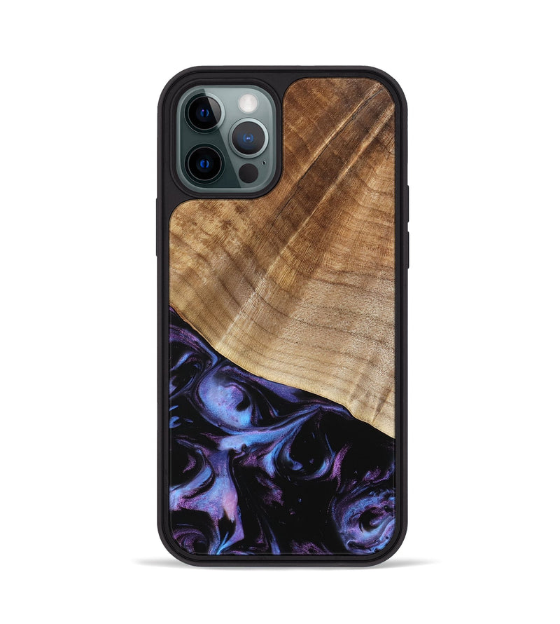 iPhone 12 Pro Wood Phone Case - Bettina (Purple, 739808)