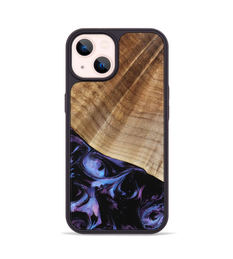 iPhone 14 Wood Phone Case - Bettina (Purple, 739808)