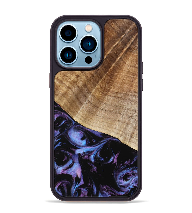 iPhone 14 Pro Max Wood Phone Case - Bettina (Purple, 739808)