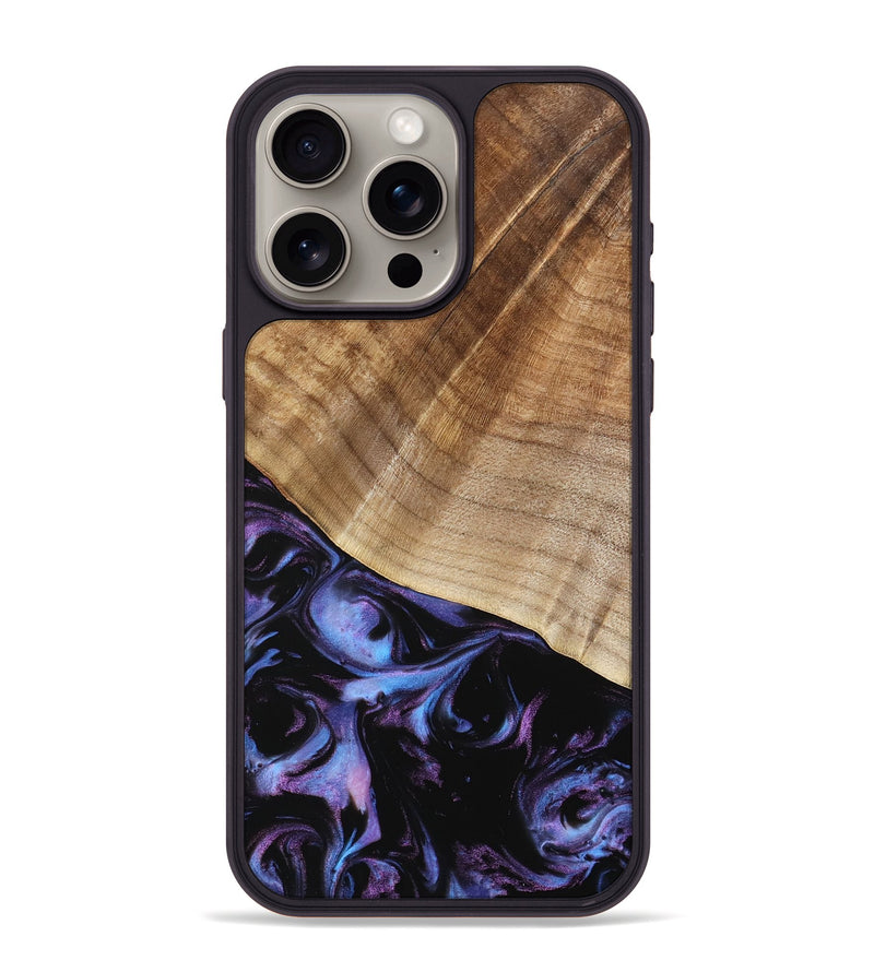 iPhone 15 Pro Max Wood Phone Case - Bettina (Purple, 739808)