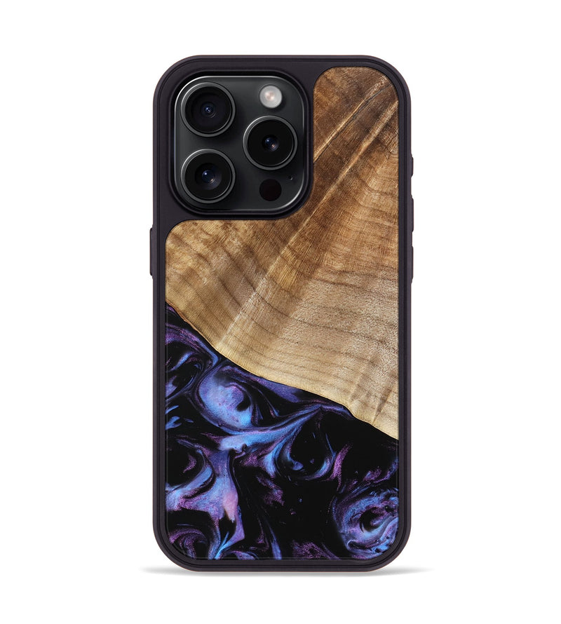 iPhone 15 Pro Wood Phone Case - Bettina (Purple, 739808)