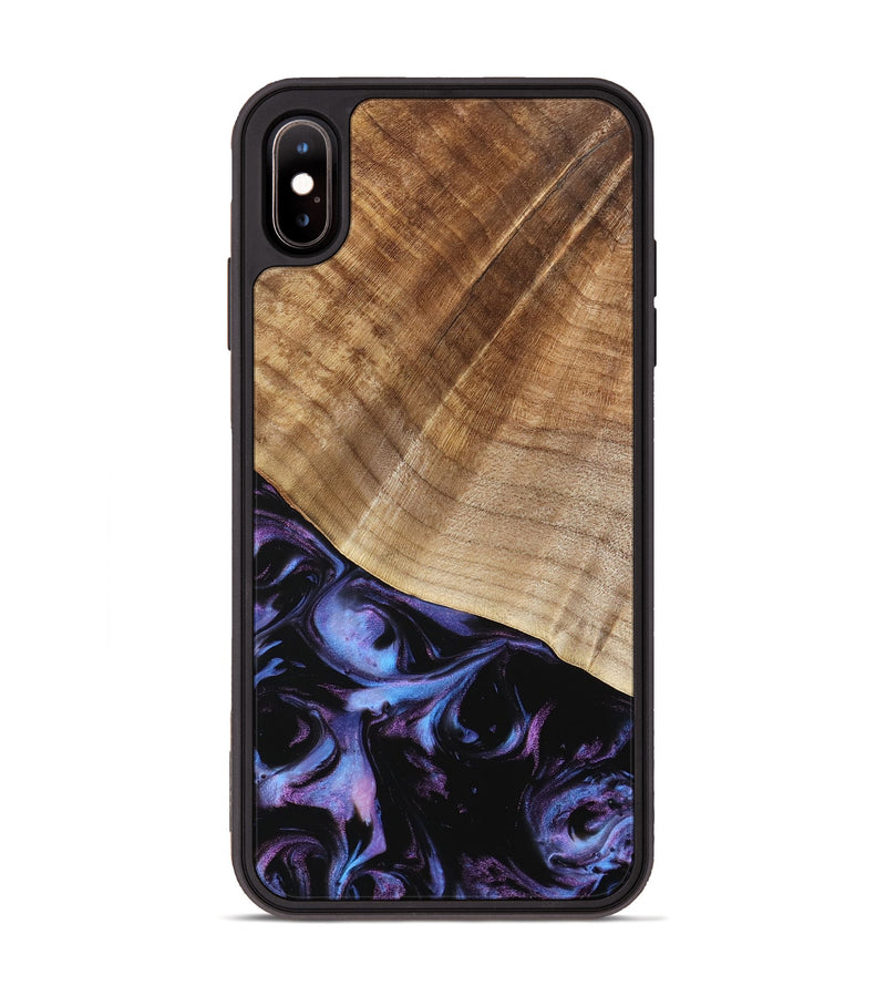 iPhone Xs Max Wood Phone Case - Bettina (Purple, 739808)