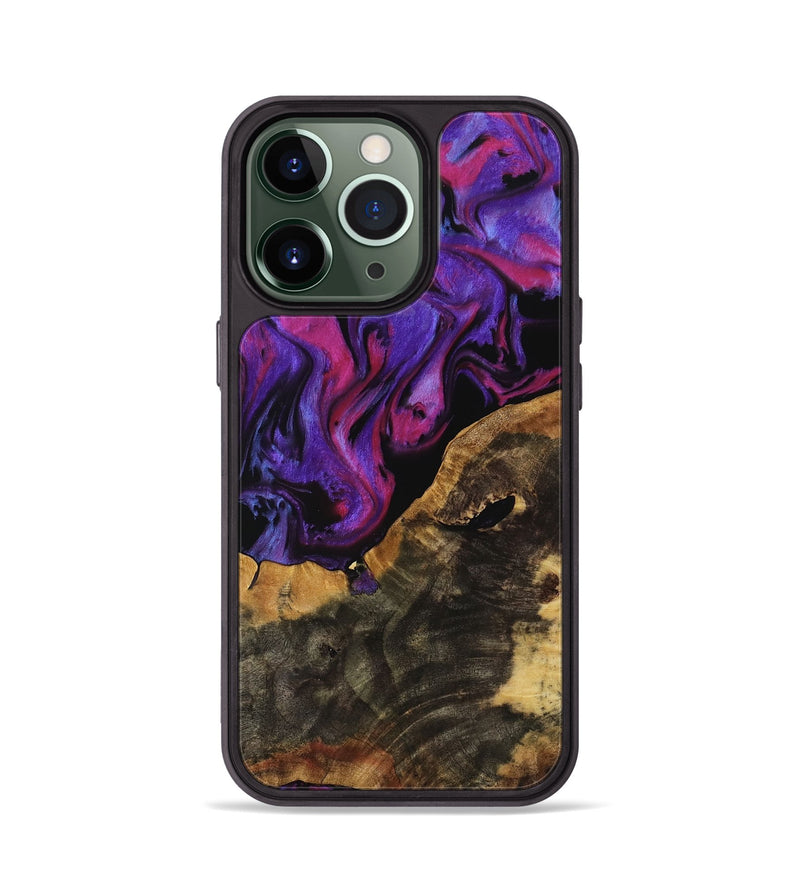 iPhone 13 Pro Wood Phone Case - Dorie (Purple, 739818)