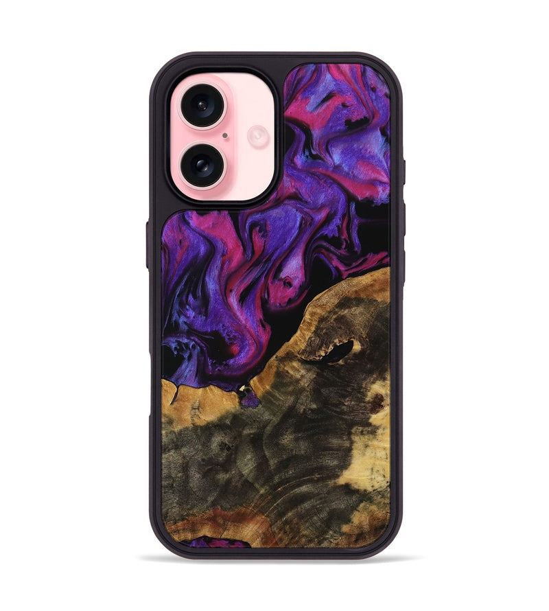 iPhone 16 Wood Phone Case - Dorie (Purple, 739818)