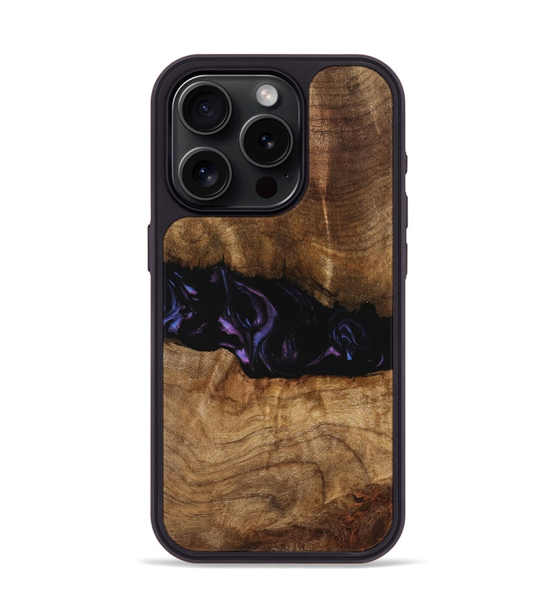 iPhone 15 Pro Wood Phone Case - Bernice (Purple, 739824)