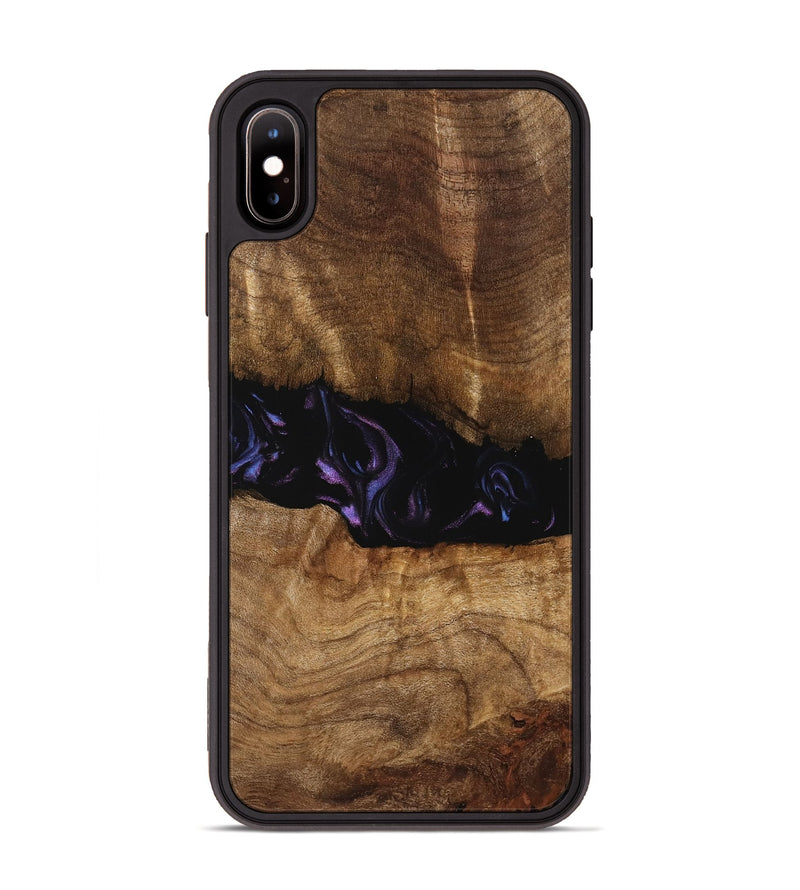 iPhone Xs Max Wood Phone Case - Bernice (Purple, 739824)