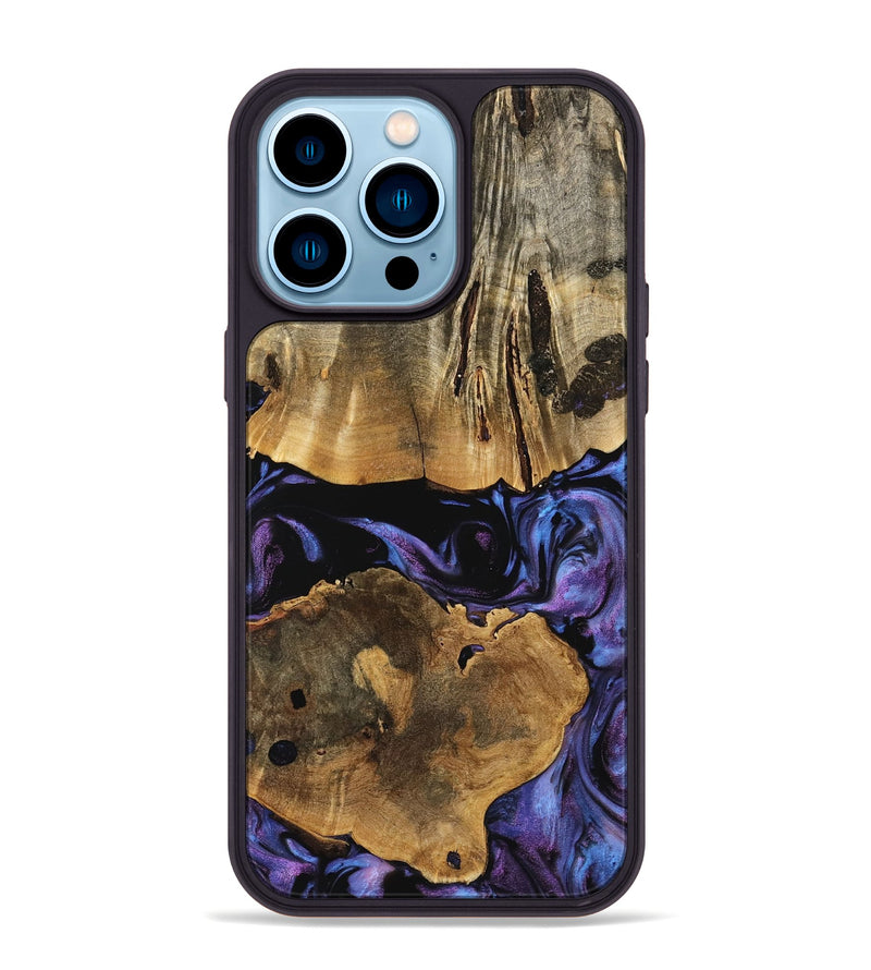 iPhone 14 Pro Max Wood Phone Case - Ethen (Purple, 739828)