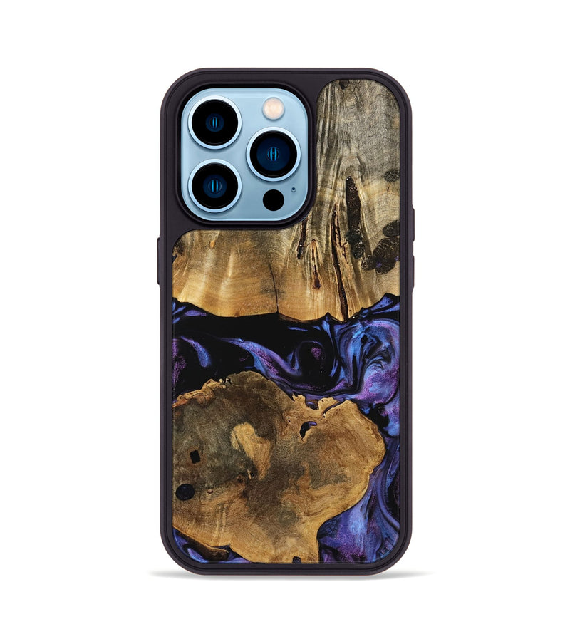 iPhone 14 Pro Wood Phone Case - Ethen (Purple, 739828)