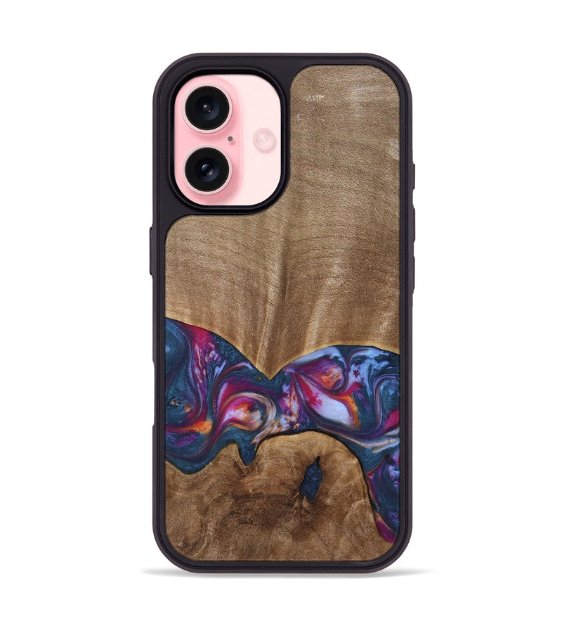 iPhone 16 Wood Phone Case - Herbie (Blue, 739831)