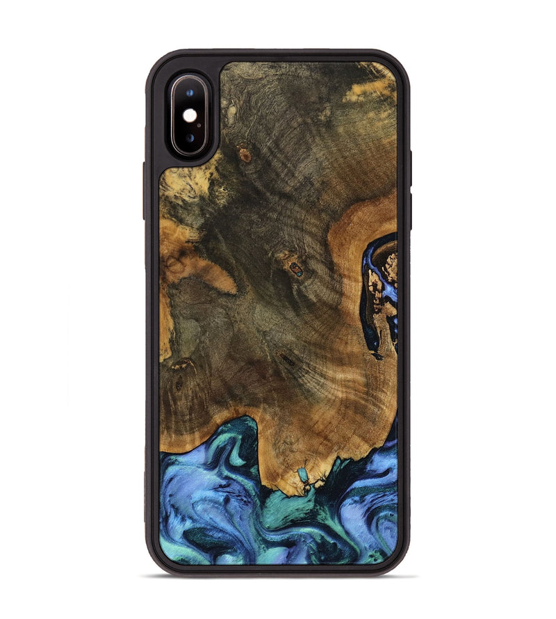 iPhone Xs Max Wood Phone Case - Chyna (Blue, 739852)