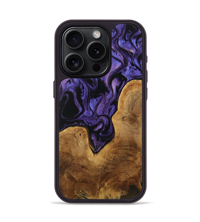 iPhone 15 Pro Wood Phone Case - Miwa (Purple, 739855)