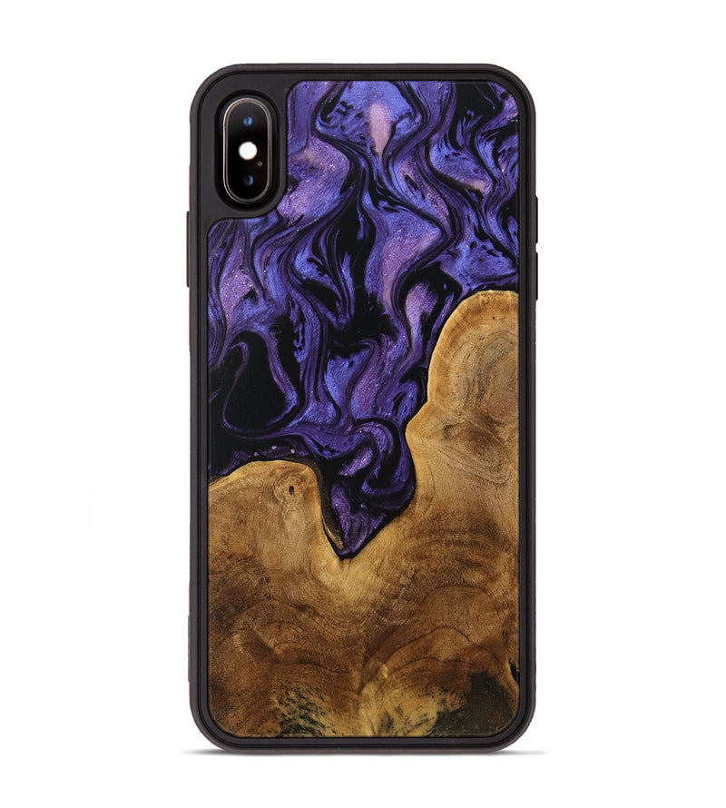 iPhone Xs Max Wood Phone Case - Miwa (Purple, 739855)