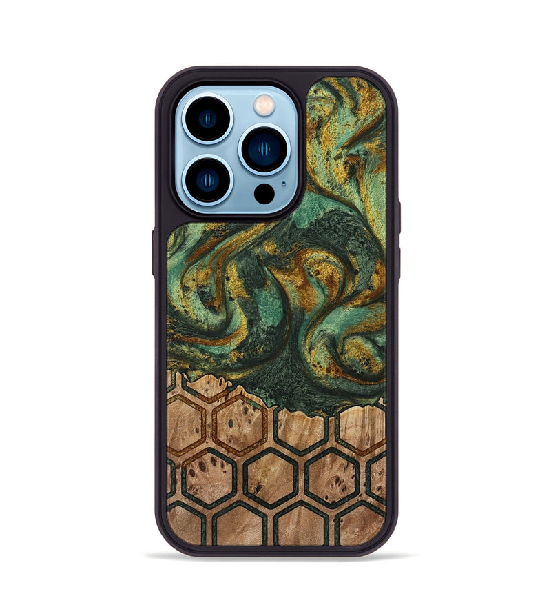 iPhone 14 Pro Wood Phone Case - Faunie (Pattern, 739856)