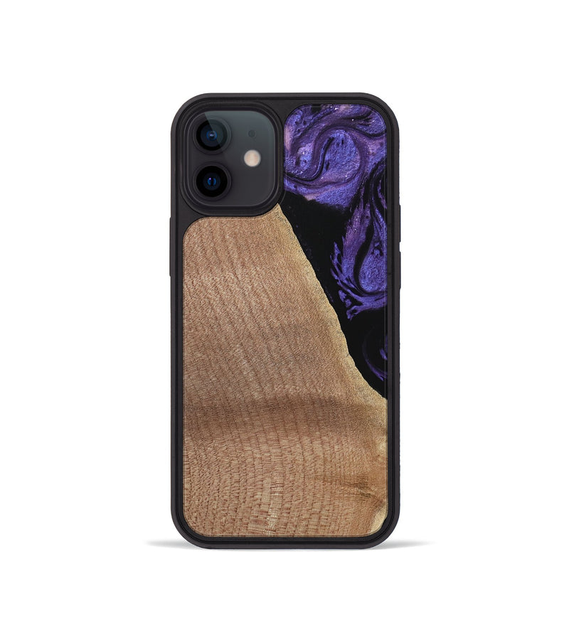 iPhone 12 mini Wood Phone Case - Josanne (Purple, 739858)