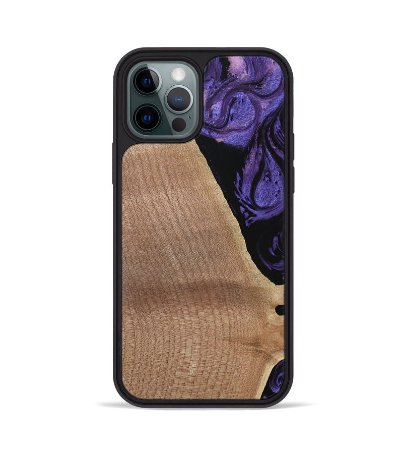 iPhone 12 Pro Wood Phone Case - Josanne (Purple, 739858)