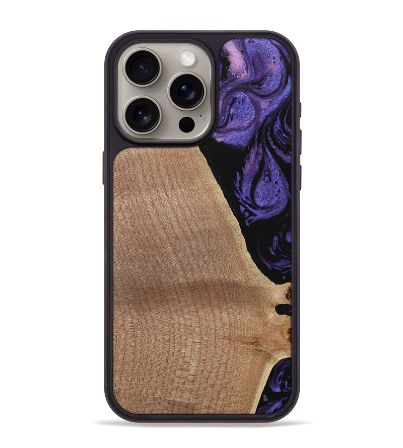 iPhone 15 Pro Max Wood Phone Case - Josanne (Purple, 739858)