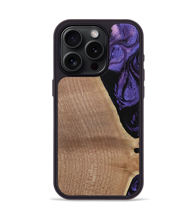 iPhone 15 Pro Wood Phone Case - Josanne (Purple, 739858)