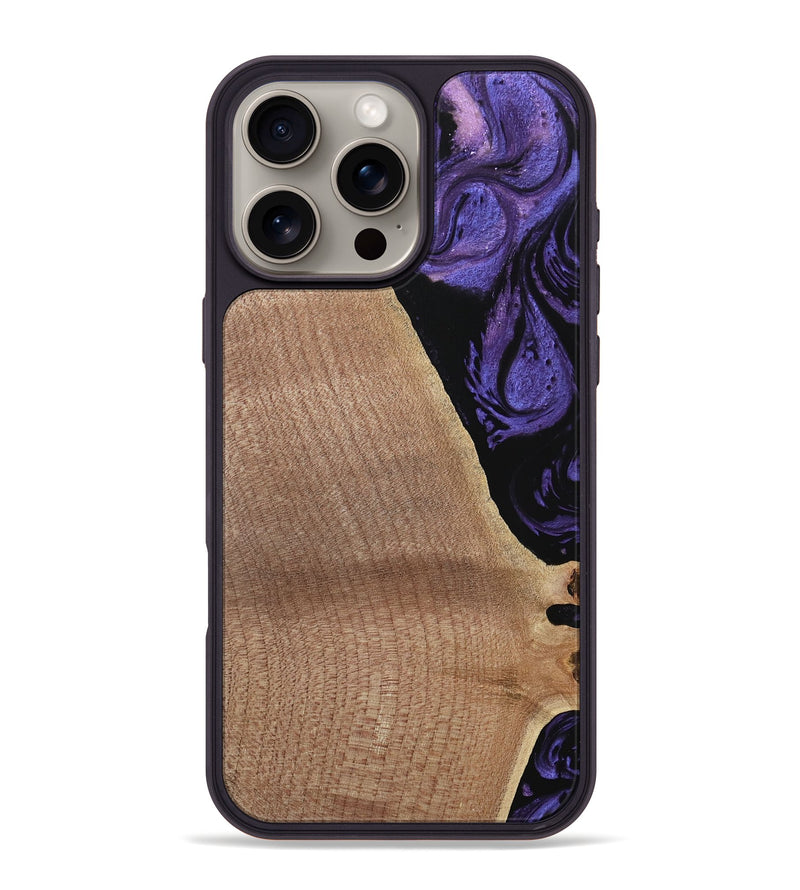 iPhone 16 Pro Max Wood Phone Case - Josanne (Purple, 739858)