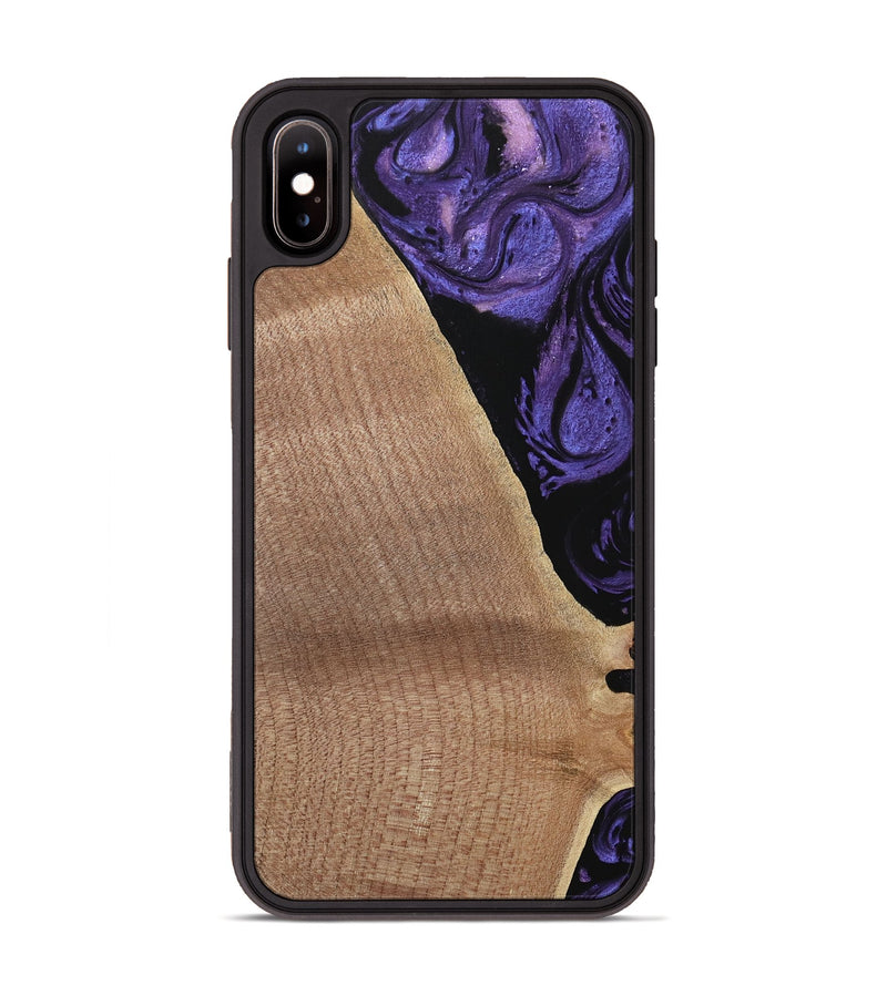 iPhone Xs Max Wood Phone Case - Josanne (Purple, 739858)