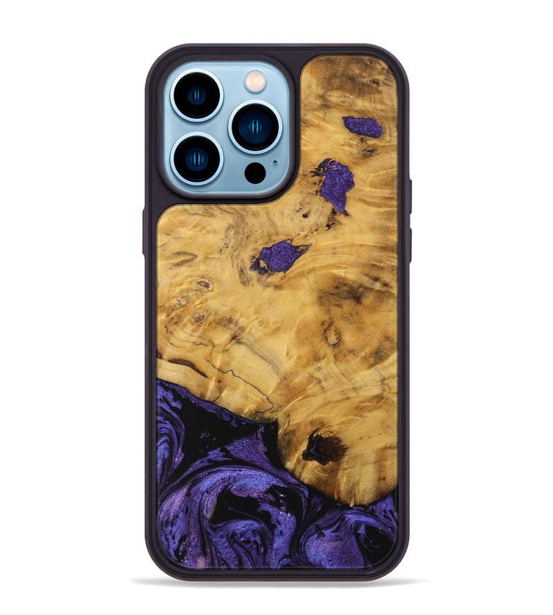 iPhone 14 Pro Max Wood Phone Case - Meyer (Purple, 739861)