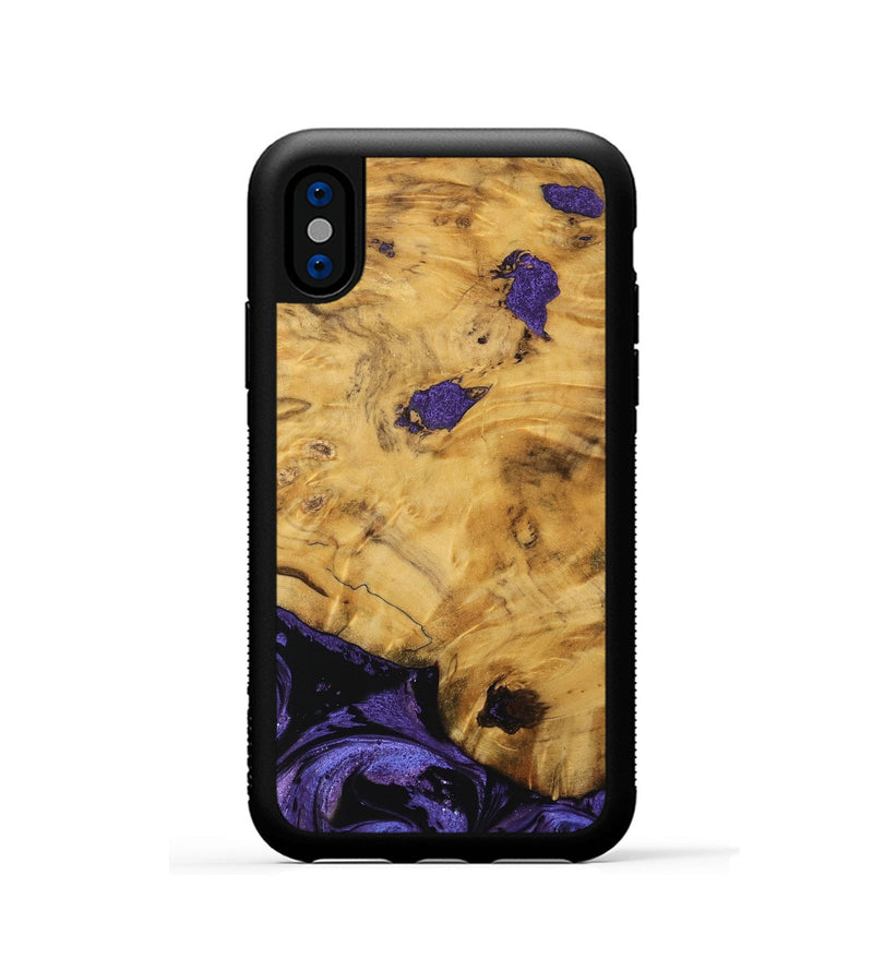 iPhone Xs Wood Phone Case - Meyer (Purple, 739861)