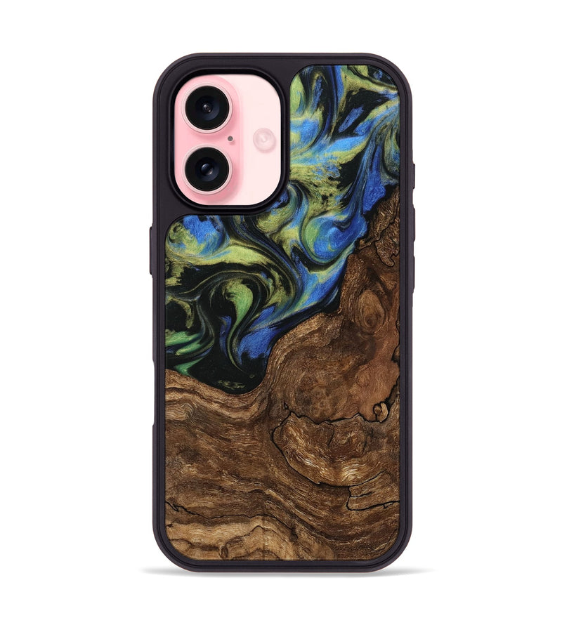 iPhone 16 Wood Phone Case - Rhody (Green, 739865)