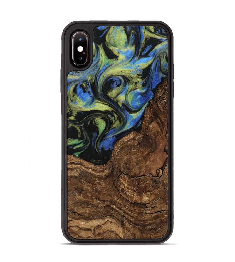 iPhone Xs Max Wood Phone Case - Rhody (Green, 739865)