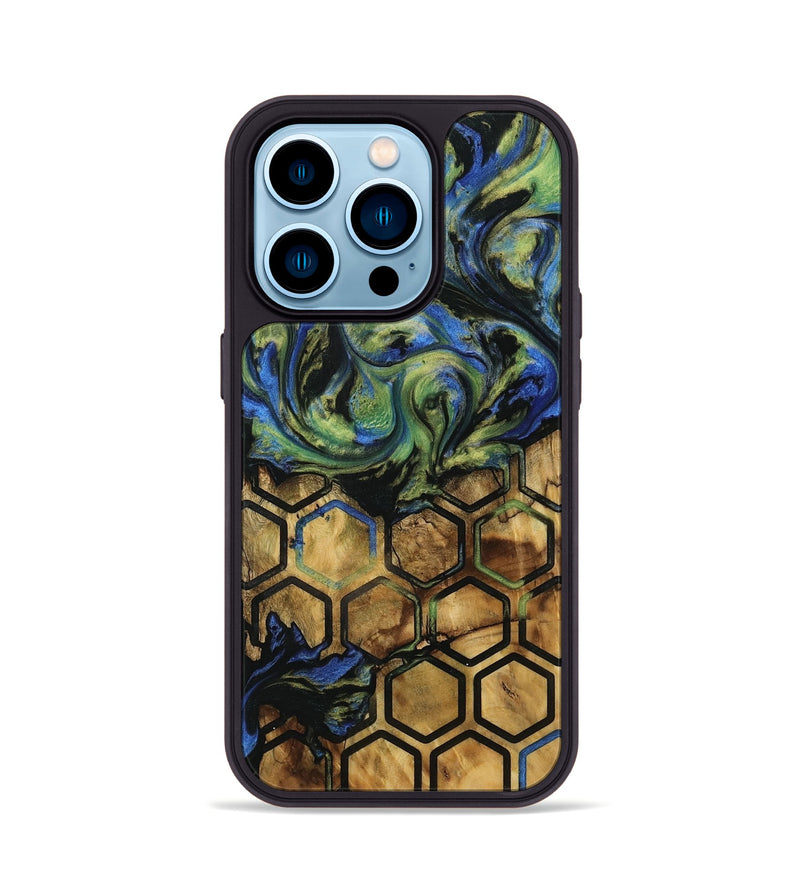 iPhone 14 Pro Wood Phone Case - Fannye (Pattern, 739869)