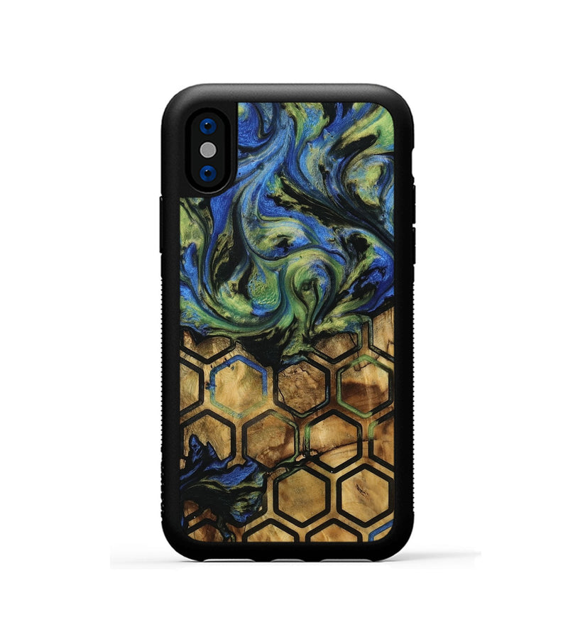 iPhone Xs Wood Phone Case - Fannye (Pattern, 739869)