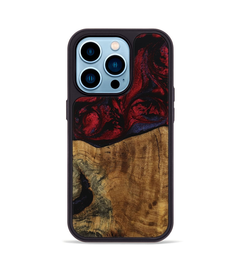 iPhone 14 Pro Wood Phone Case - Dillie (Red, 739875)