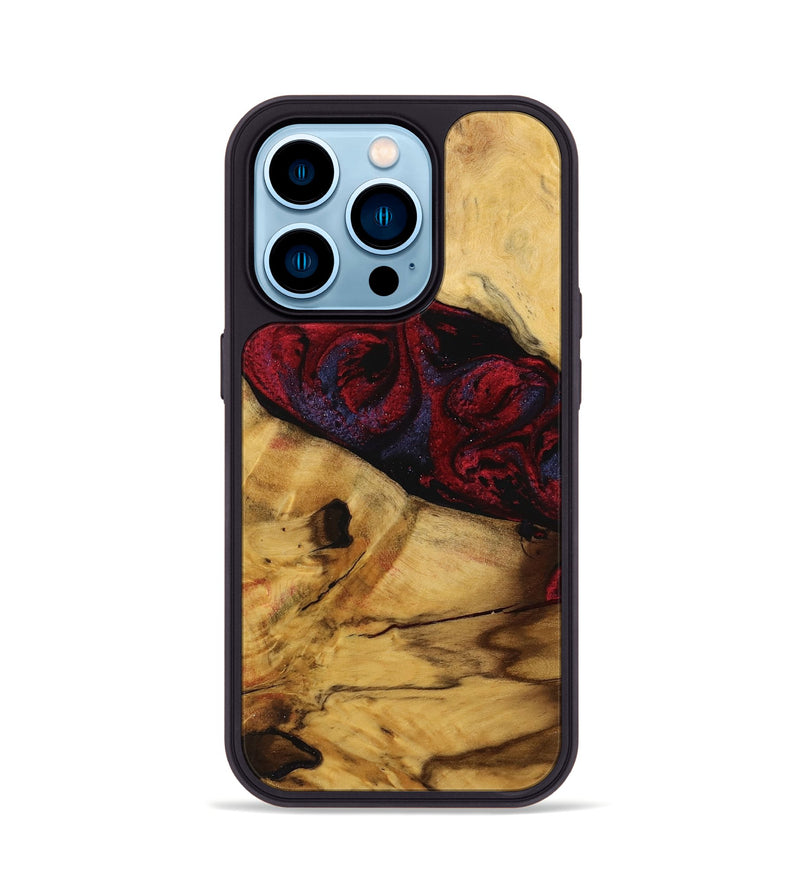 iPhone 14 Pro Wood Phone Case - Lela (Red, 739877)