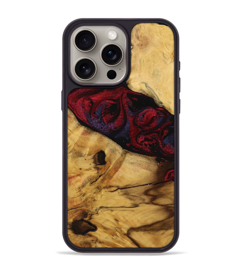 iPhone 15 Pro Max Wood Phone Case - Lela (Red, 739877)