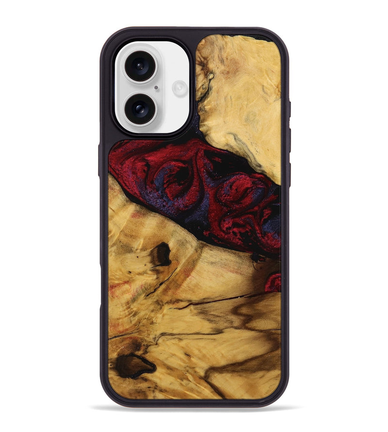 iPhone 16 Plus Wood Phone Case - Lela (Red, 739877)