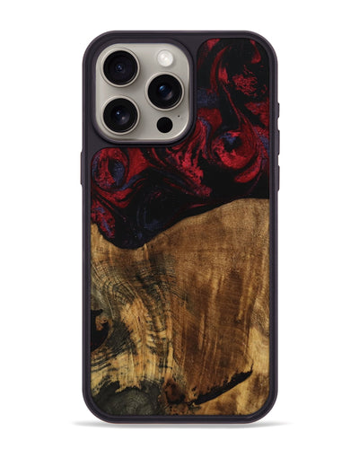 iPhone 15 Pro Max Wood Phone Case - Wenona (Red, 739879)