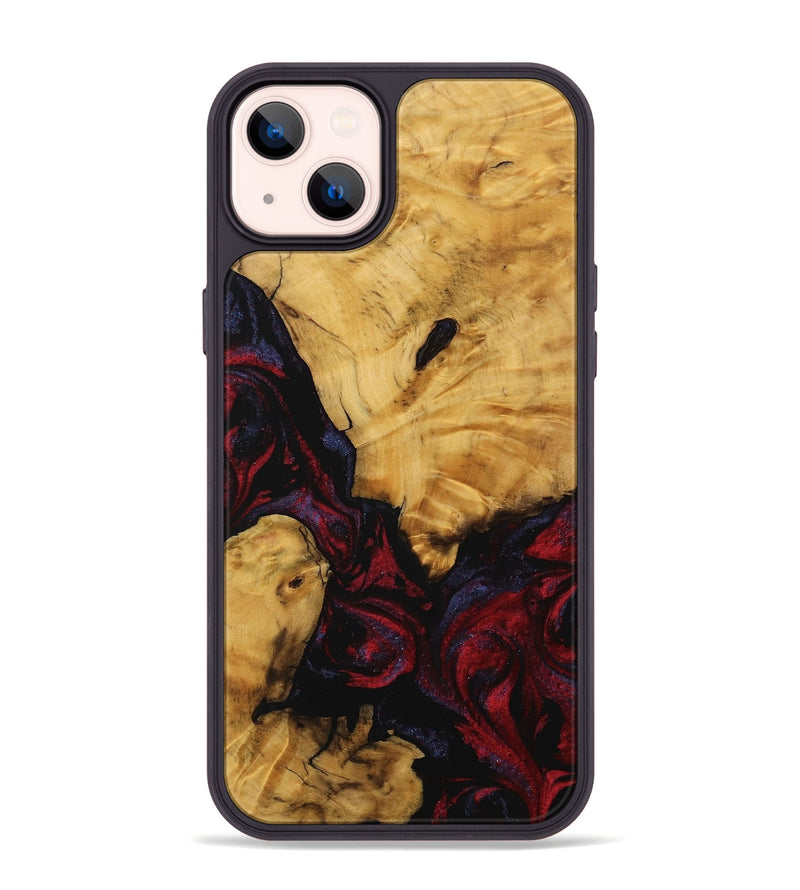 iPhone 14 Plus Wood Phone Case - Hertha (Red, 739885)