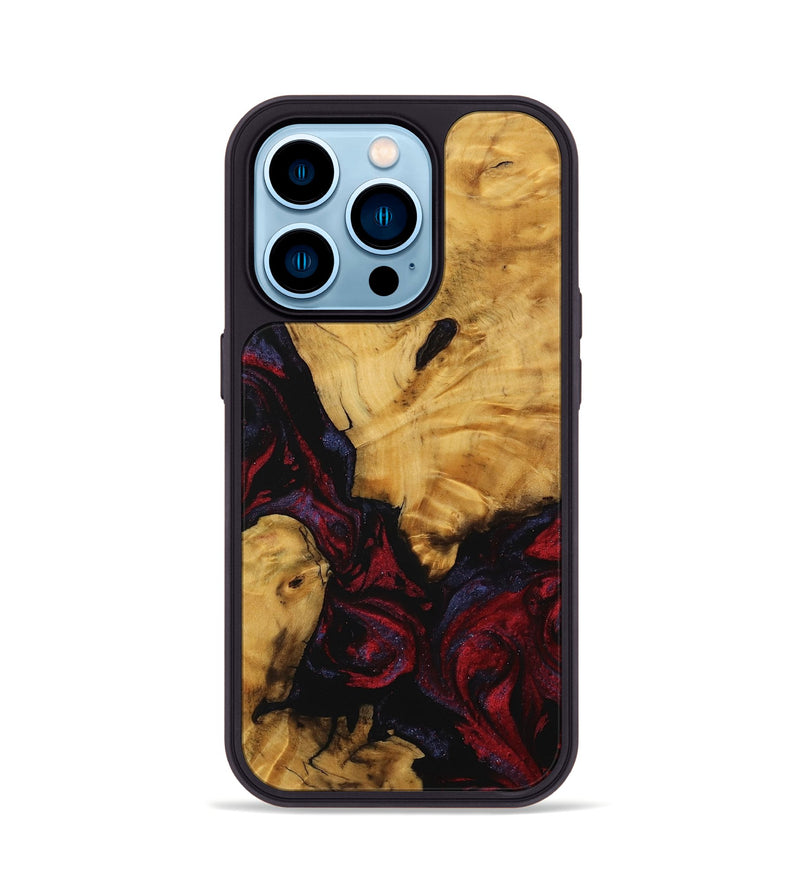 iPhone 14 Pro Wood Phone Case - Hertha (Red, 739885)