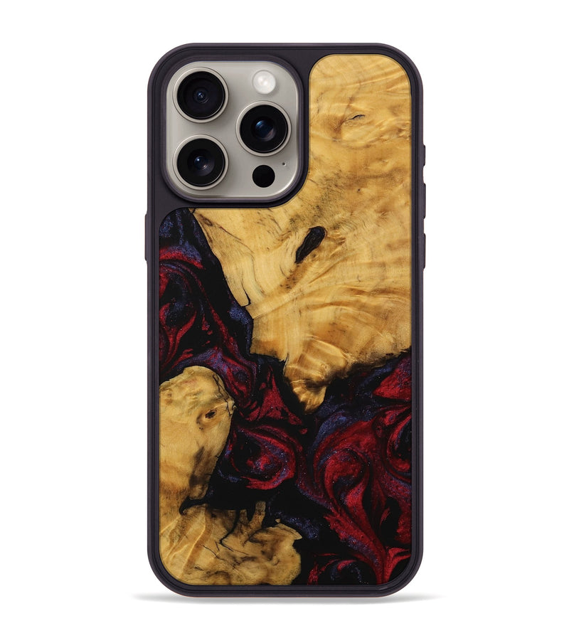 iPhone 15 Pro Max Wood Phone Case - Hertha (Red, 739885)