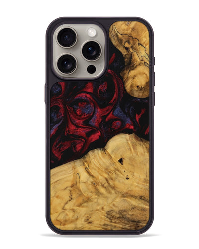 iPhone 15 Pro Max Wood Phone Case - Patrick (Red, 739890)