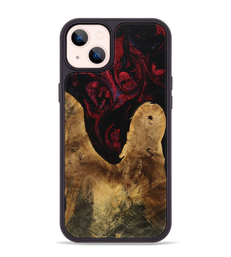 iPhone 14 Plus Wood Phone Case - Tatum (Red, 739895)