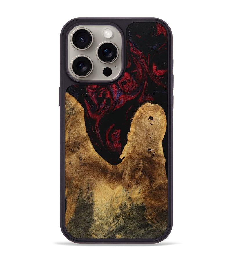 iPhone 15 Pro Max Wood Phone Case - Tatum (Red, 739895)