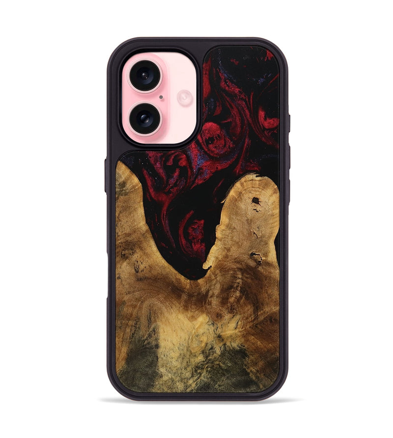 iPhone 16 Wood Phone Case - Tatum (Red, 739895)